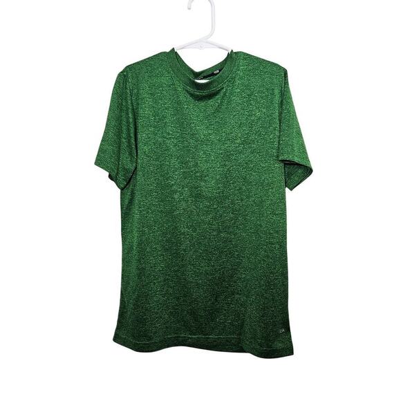 Boy's Tek Gear Short Sleeve T-Shirt Performance Drytek Medium 10-12 Green - Picture 1 of 5